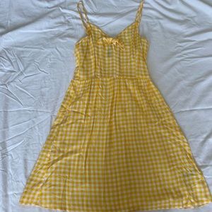 H&M Yellow Gingham Mini Dress